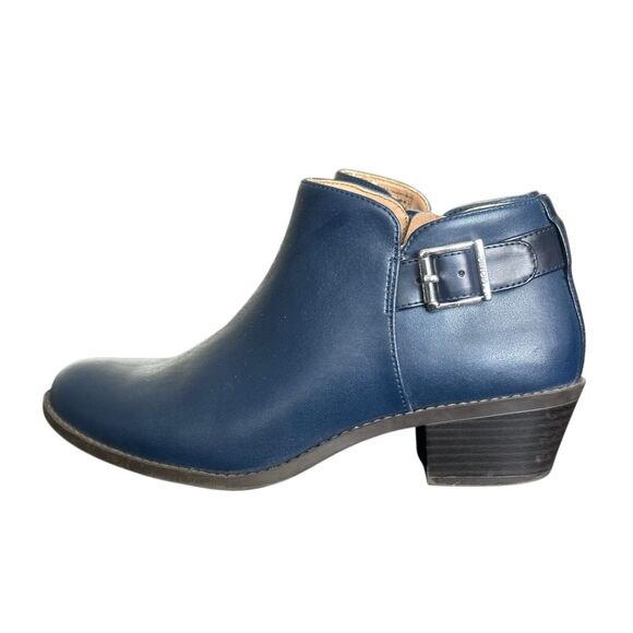 Vionic “Millie” Buckle Navy Blue Zip Ankle Boots Size 7 - Picture 6 of 12